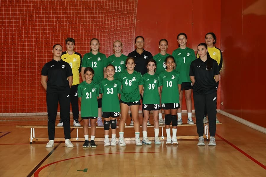 Foto oficial de l'equip Aleví Femení Verd